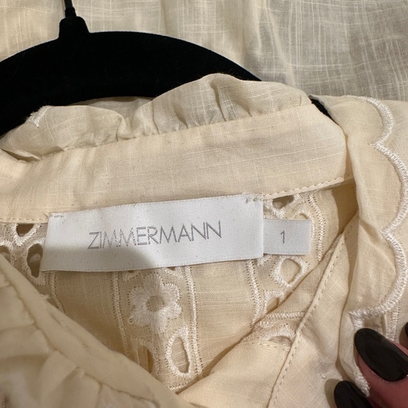 ZIMMERMANN Eyelet Lace Blouse NWOT Size 1 - Picture 6 of 7